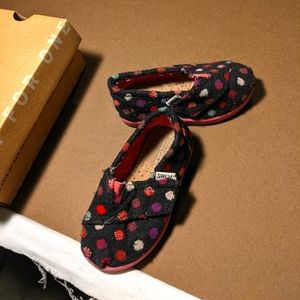 toms tiny canvas flats polka dot collectible NWB